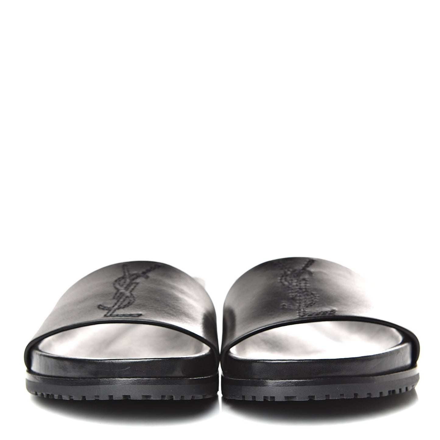 Calfskin Monogram Womens Jimmy Joan Slide Sandals 39 Black