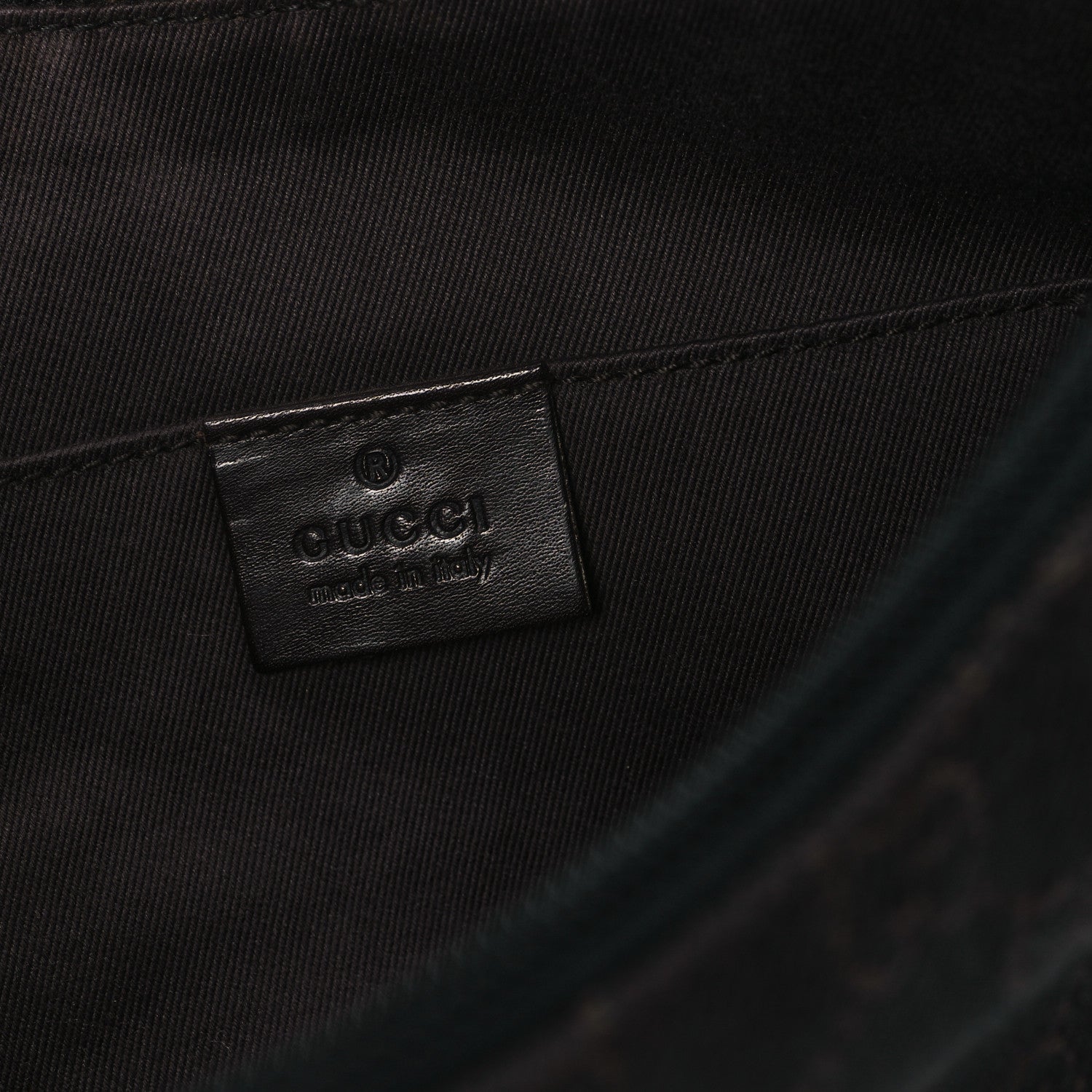 Gucci Denim Monogram Pochette Dark Brown 6 of 13