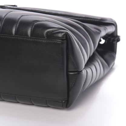 Saint Laurent Calfskin Y Quilted Monogram Medium Loulou Chain Satchel Black 9 of 11