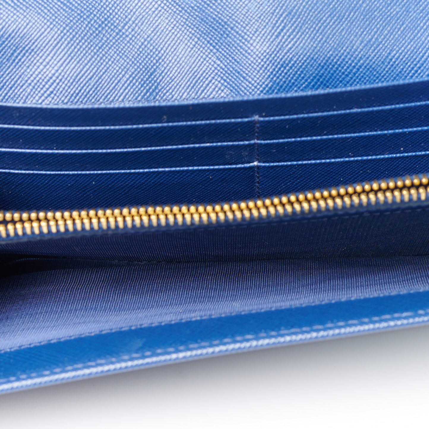 Saffiano Metal Continental Flap Wallet Bleuette