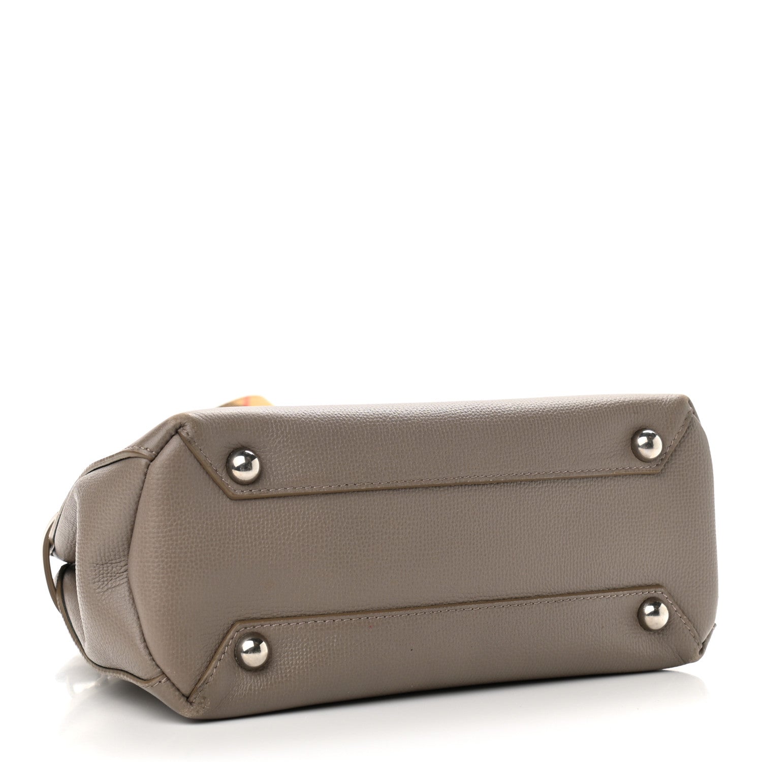 Burberry Derby Calfskin House Check Small Banner Tote Pale Taupe 4 of 15