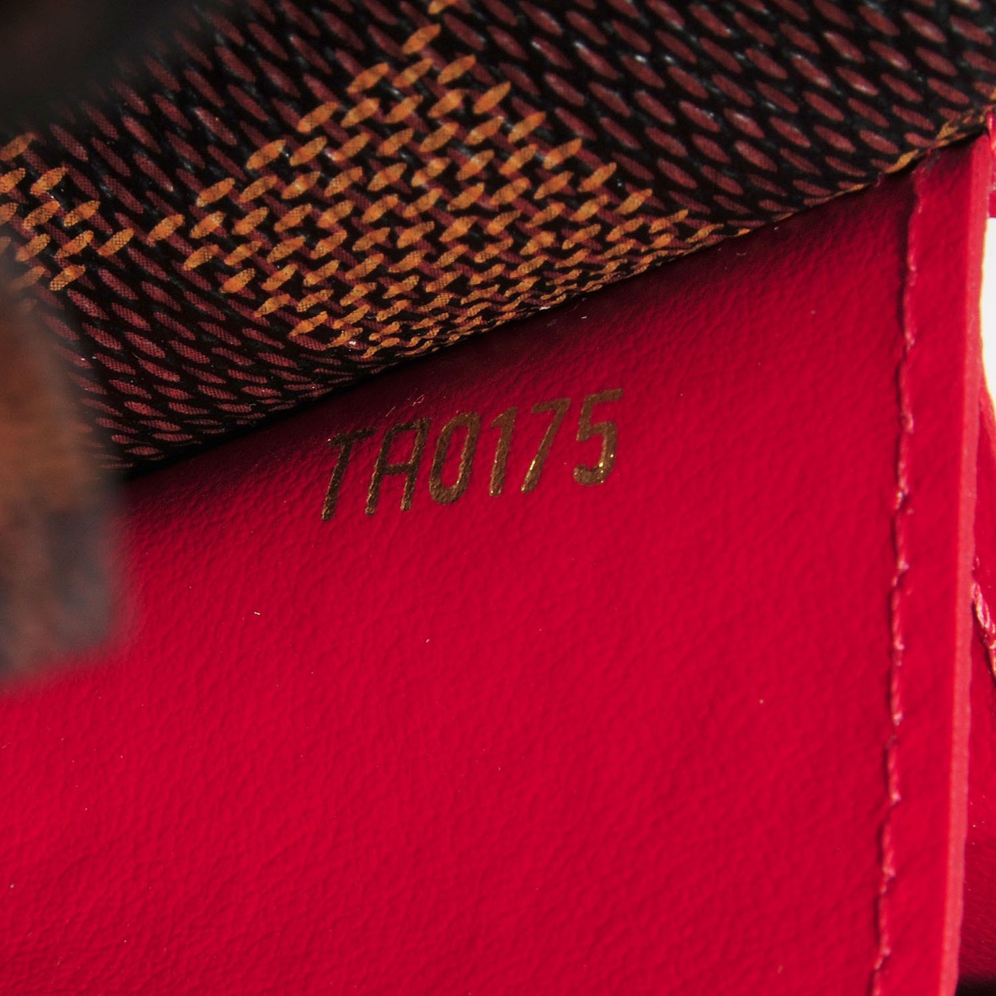 Damier Ebene Emilie Wallet Red