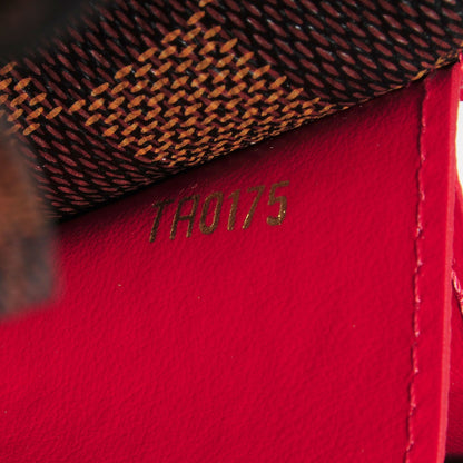 Louis Vuitton Damier Ebene Emilie Wallet Red 7 of 8