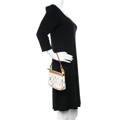 Louis Vuitton Monogram Multicolor Pochette Accessories White 2 of 9