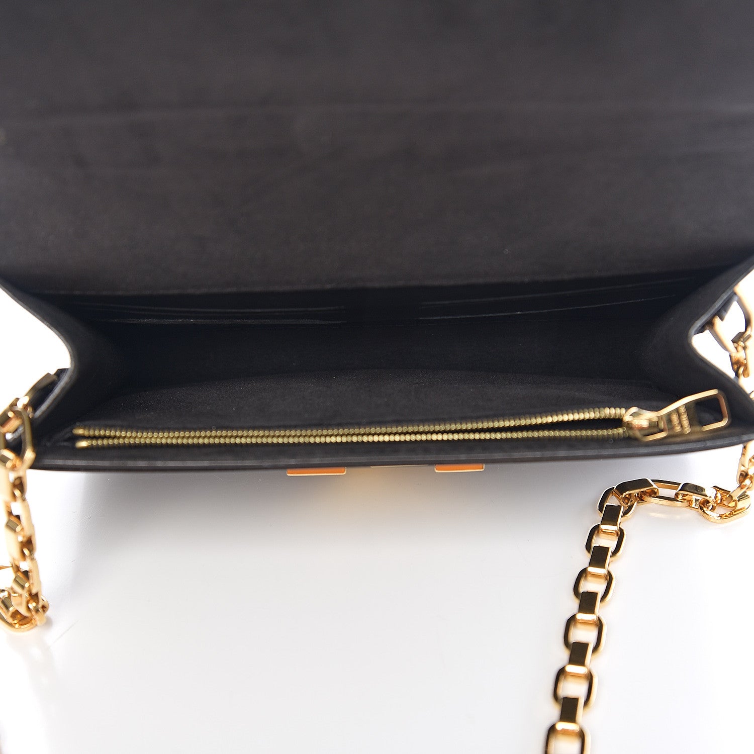 Louis Vuitton Calfskin Chain Louise MM Black 4 of 9