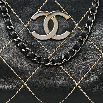 Chanel Lambskin Surpique Stitch Pochette Black 8 of 11