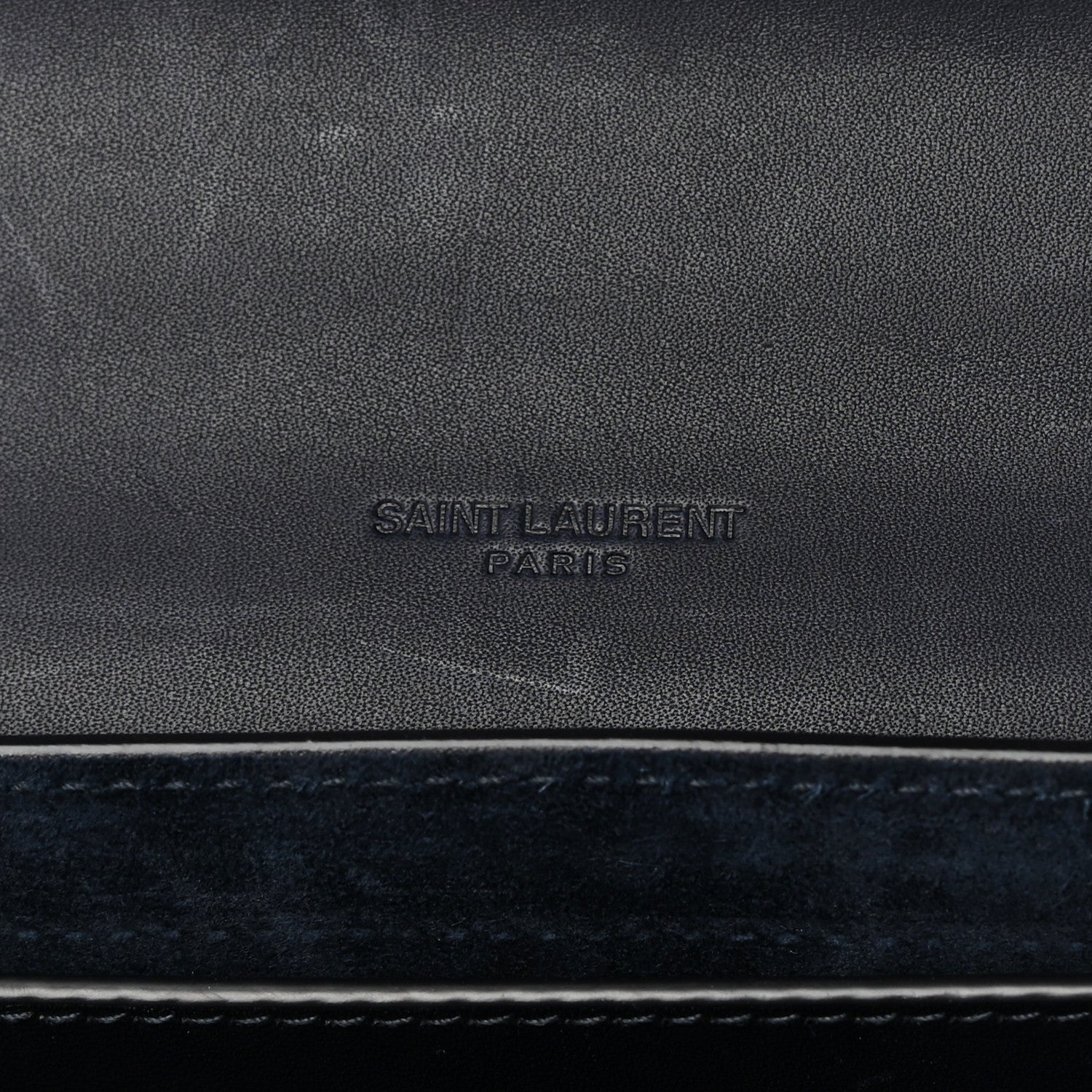 Saint Laurent Smooth Calfskin Monogram Medium Kaia Satchel Deep Marine 6 of 17