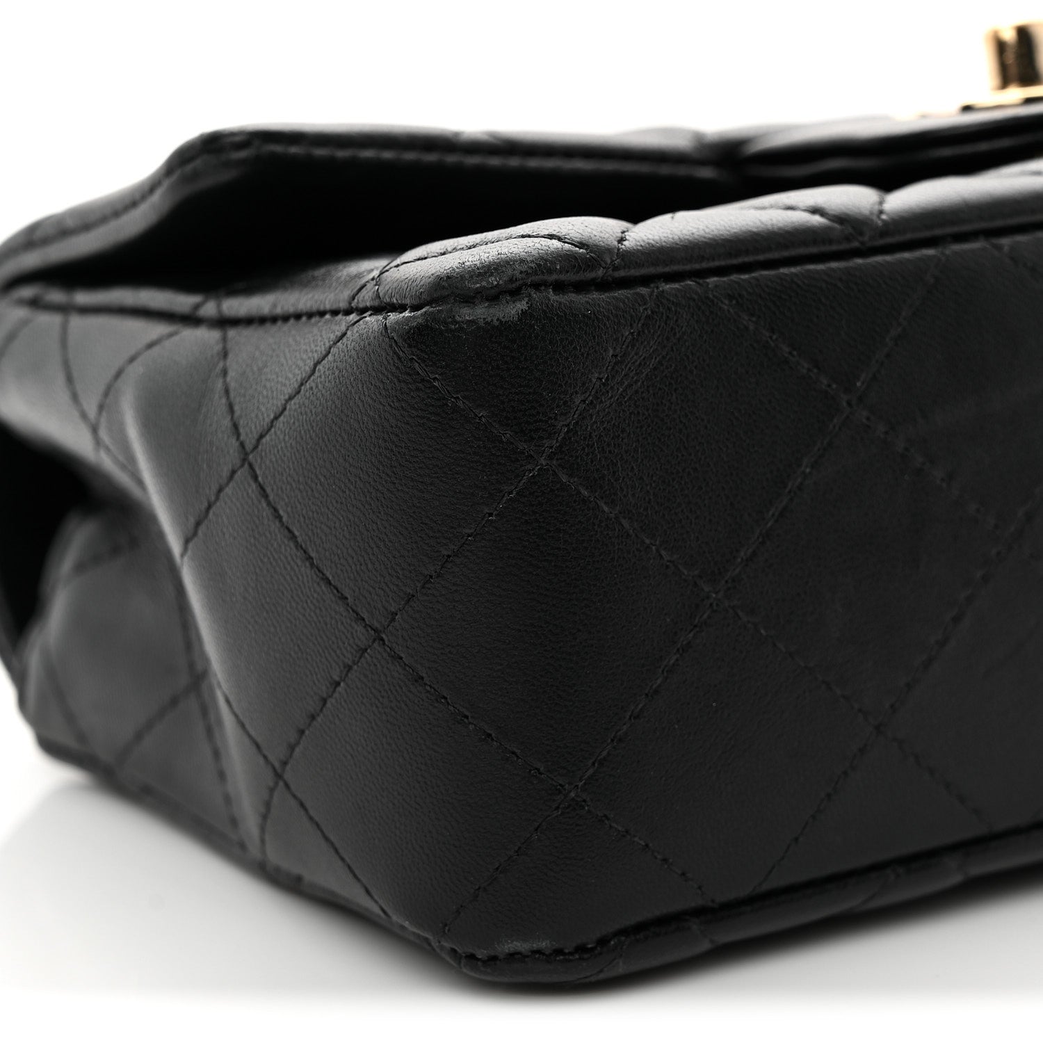 Chanel Lambskin Quilted Mini Rectangular Flap Black 9 of 10
