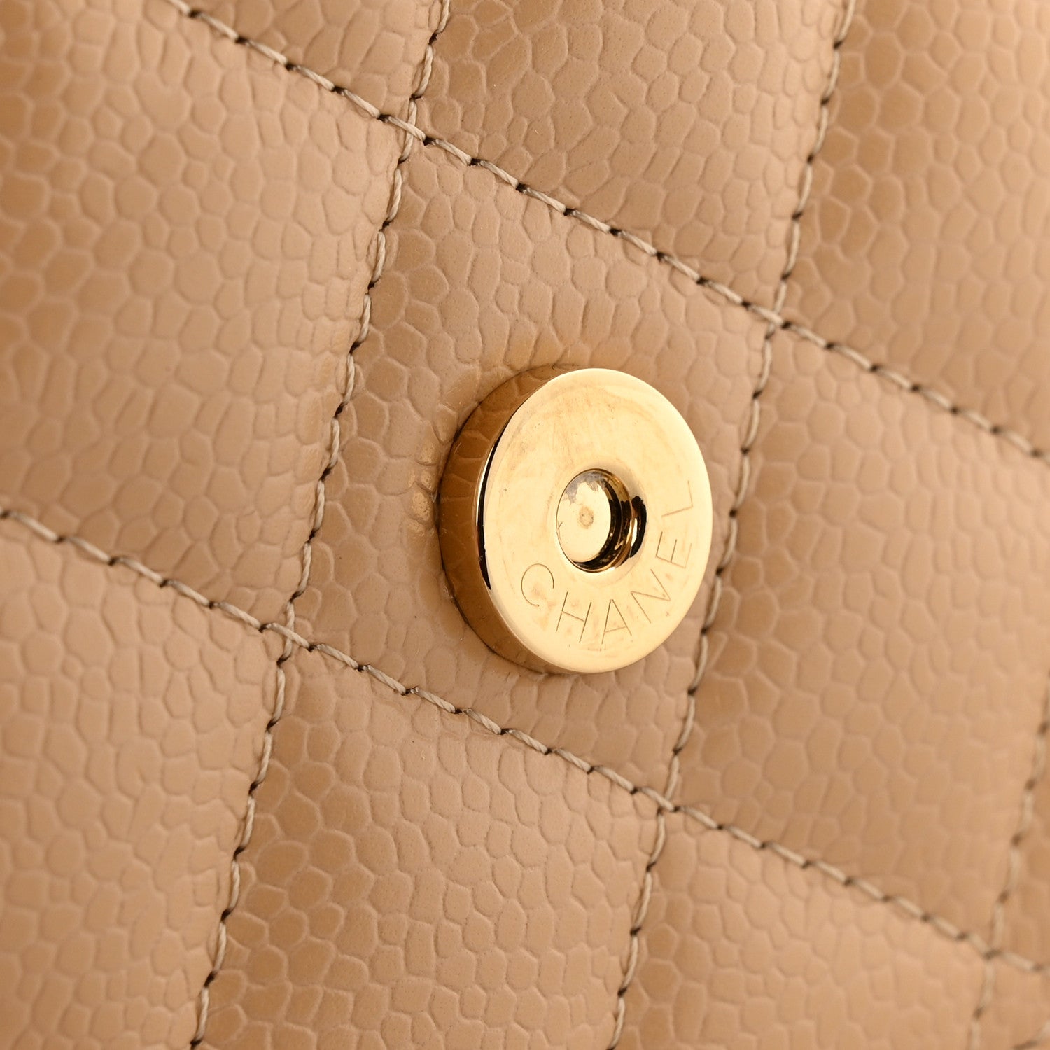 Chanel Caviar Quilted Wallet on Chain WOC Beige 13 of 14