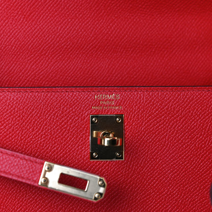 Hermes Epsom Kelly Sellier 25 Rouge De Coeur 5 of 16