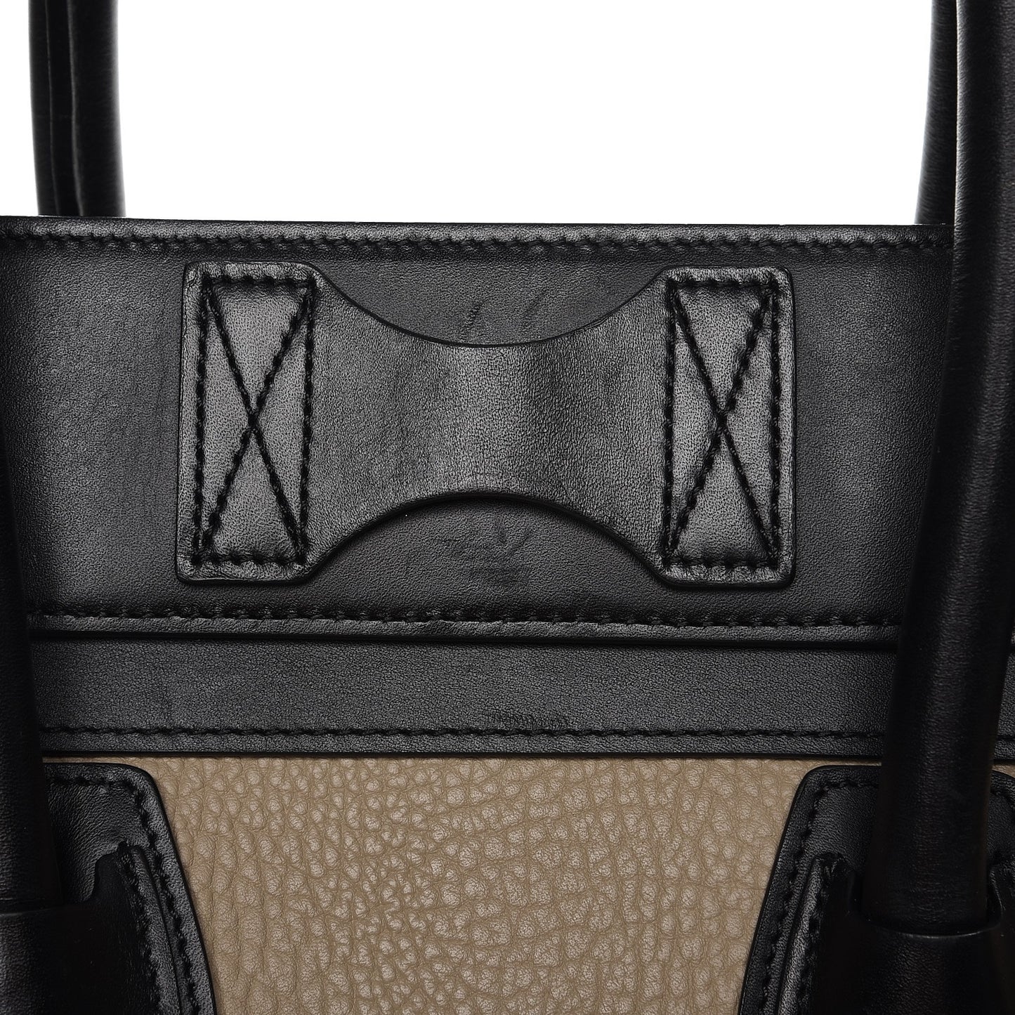 Bullhide Calfskin Suede Mini Tri-Color Luggage Beige