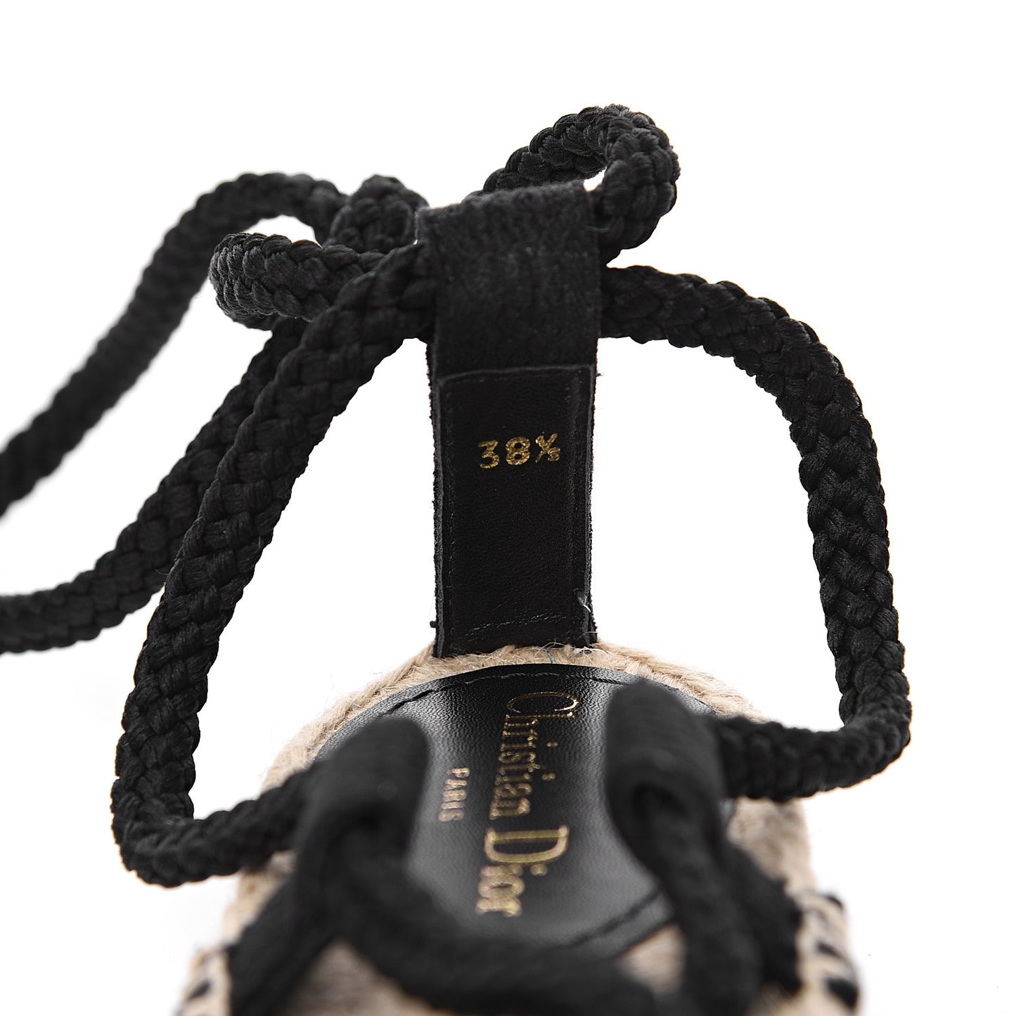 Embroidered Cotton Diorexpress Sandal 38.5 Black