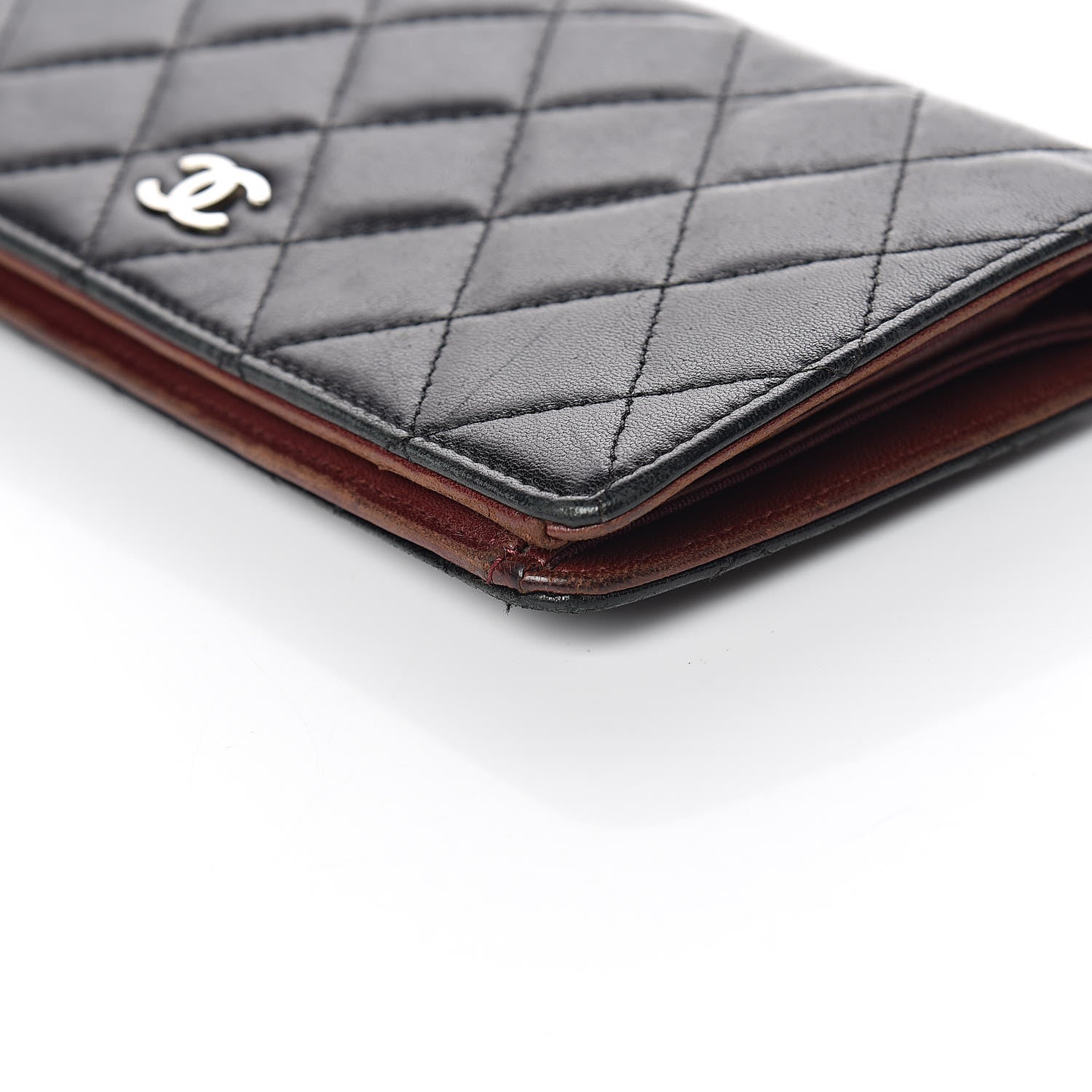 Chanel Lambskin Quilted Yen Wallet Black 11 of 13