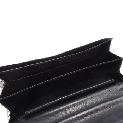Hermes Shiny Porosus Crocodile Sac Boutonniere Black 5 of 17