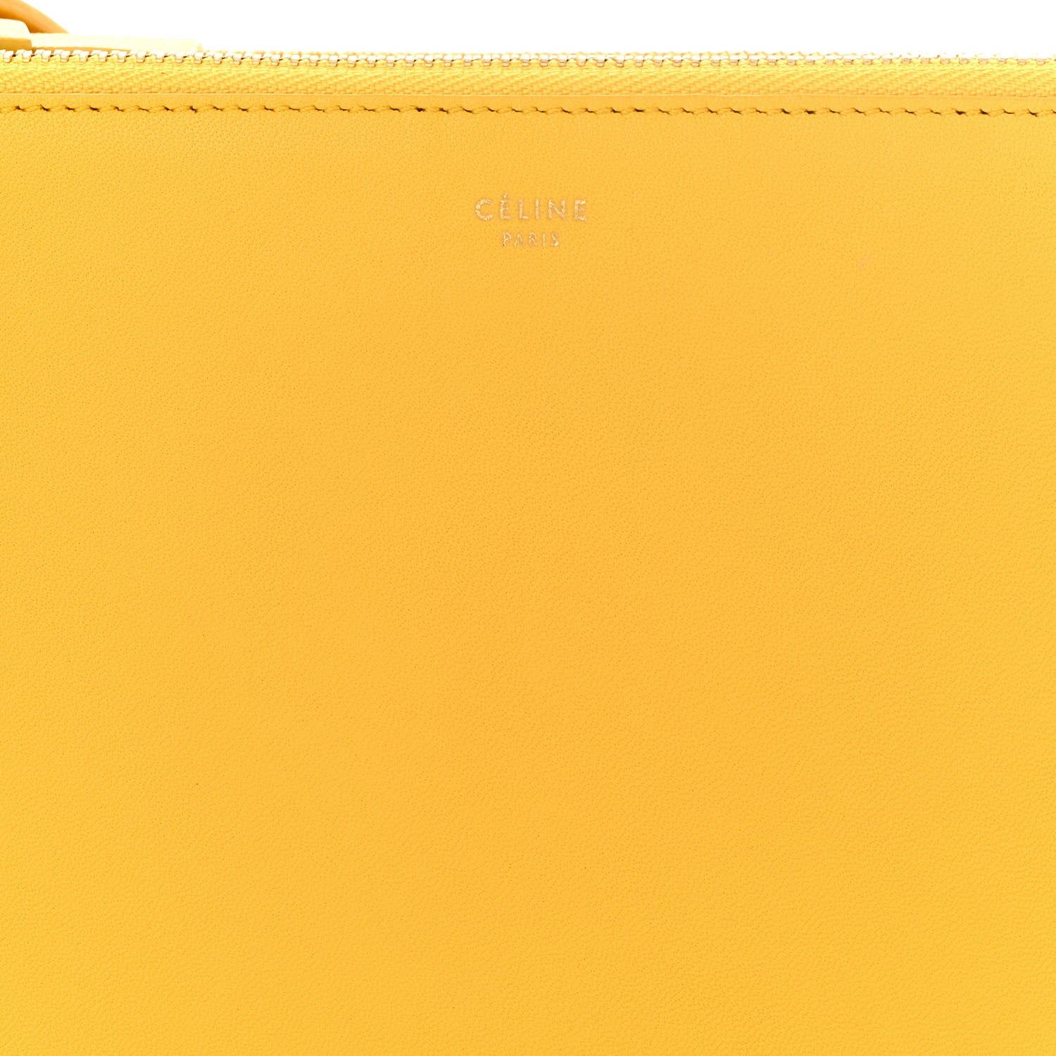 Celine Lambskin Small Trio Crossbody Bag Fluo Yellow 9 of 11