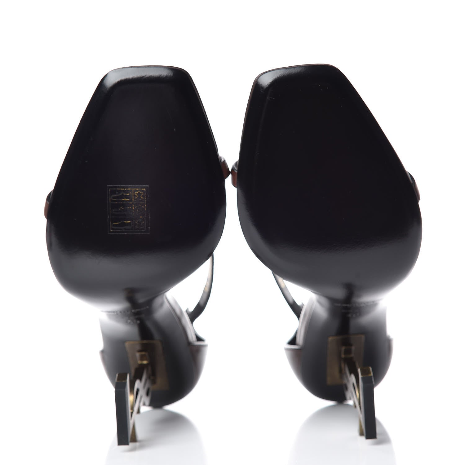 Saint Laurent Calfskin Opyum 110 Sandals 40 Brown 5 of 12