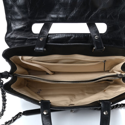 Chanel Glazed Calfskin Boy Satchel Flap Black 4 of 5