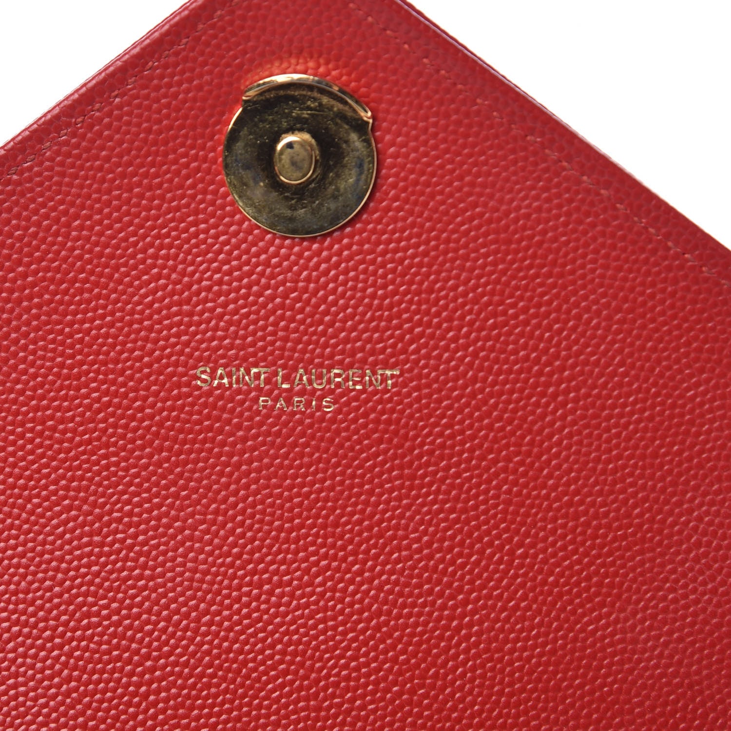Saint Laurent Grain De Poudre Matelasse Chevron Large Monogram Satchel Lipstick Red 6 of 10