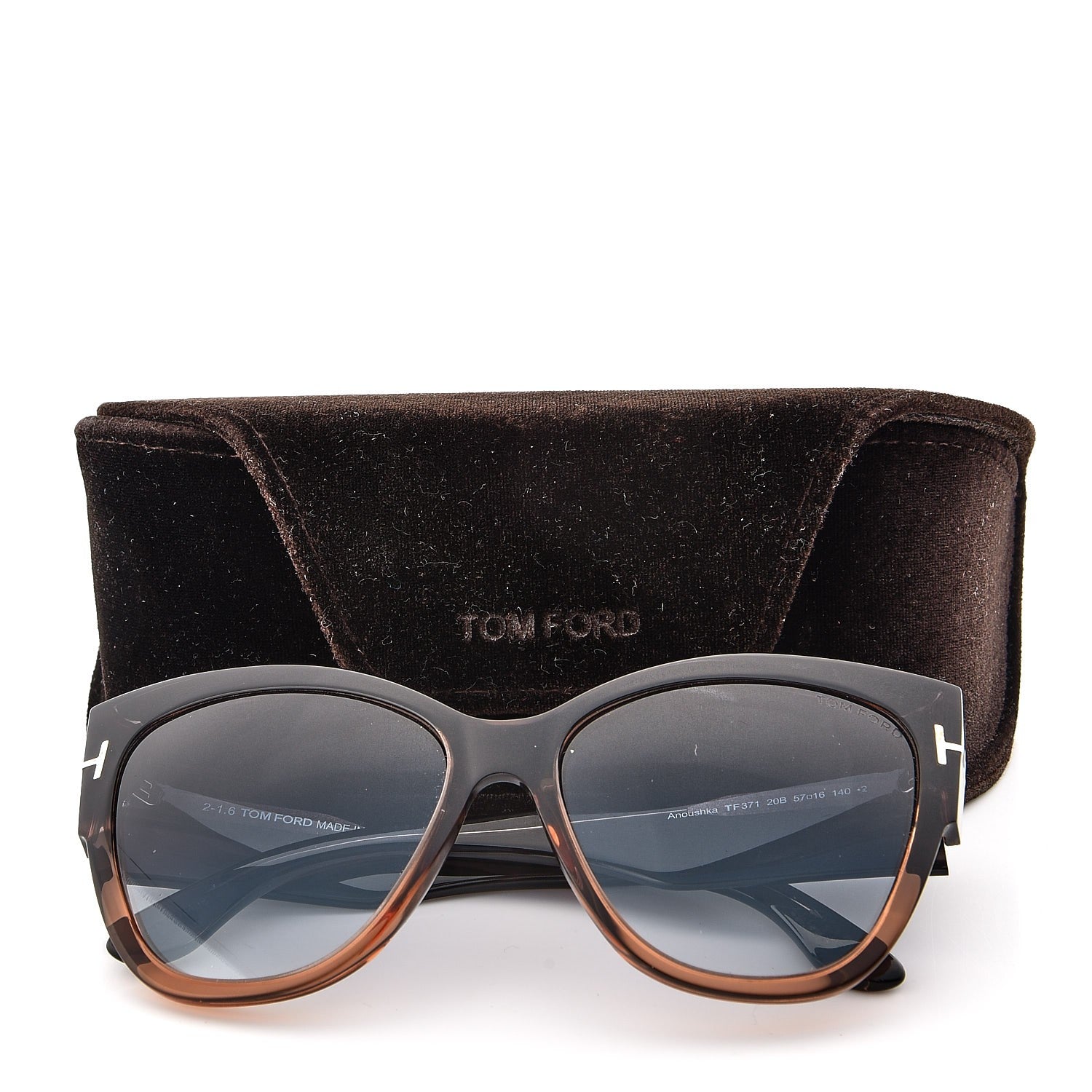 Tom Ford Anoushka Sunglasses TF371 Melange Grey Peach 8 of 8