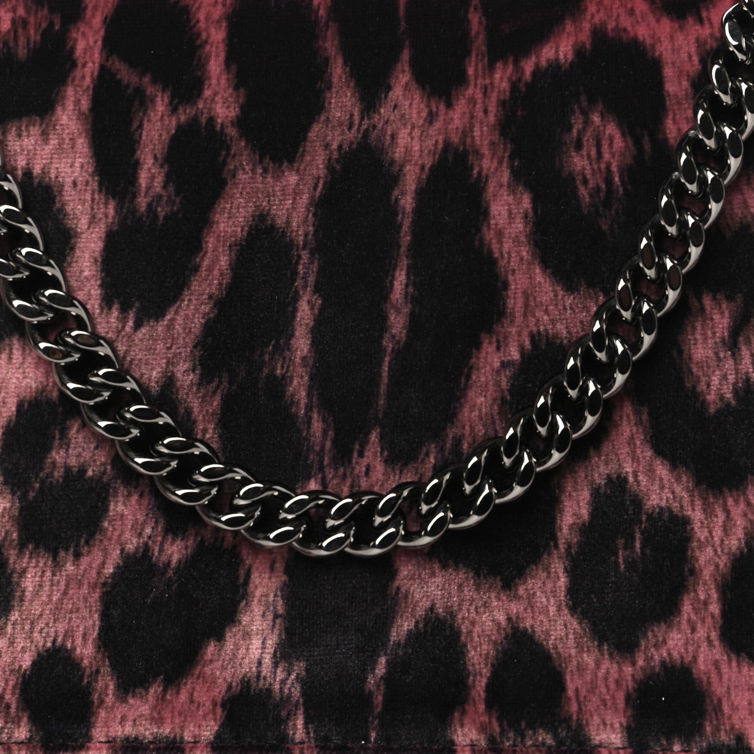 Stella McCartney Velvet Leopard Falabella Crossbody Pink Black 7 of 9