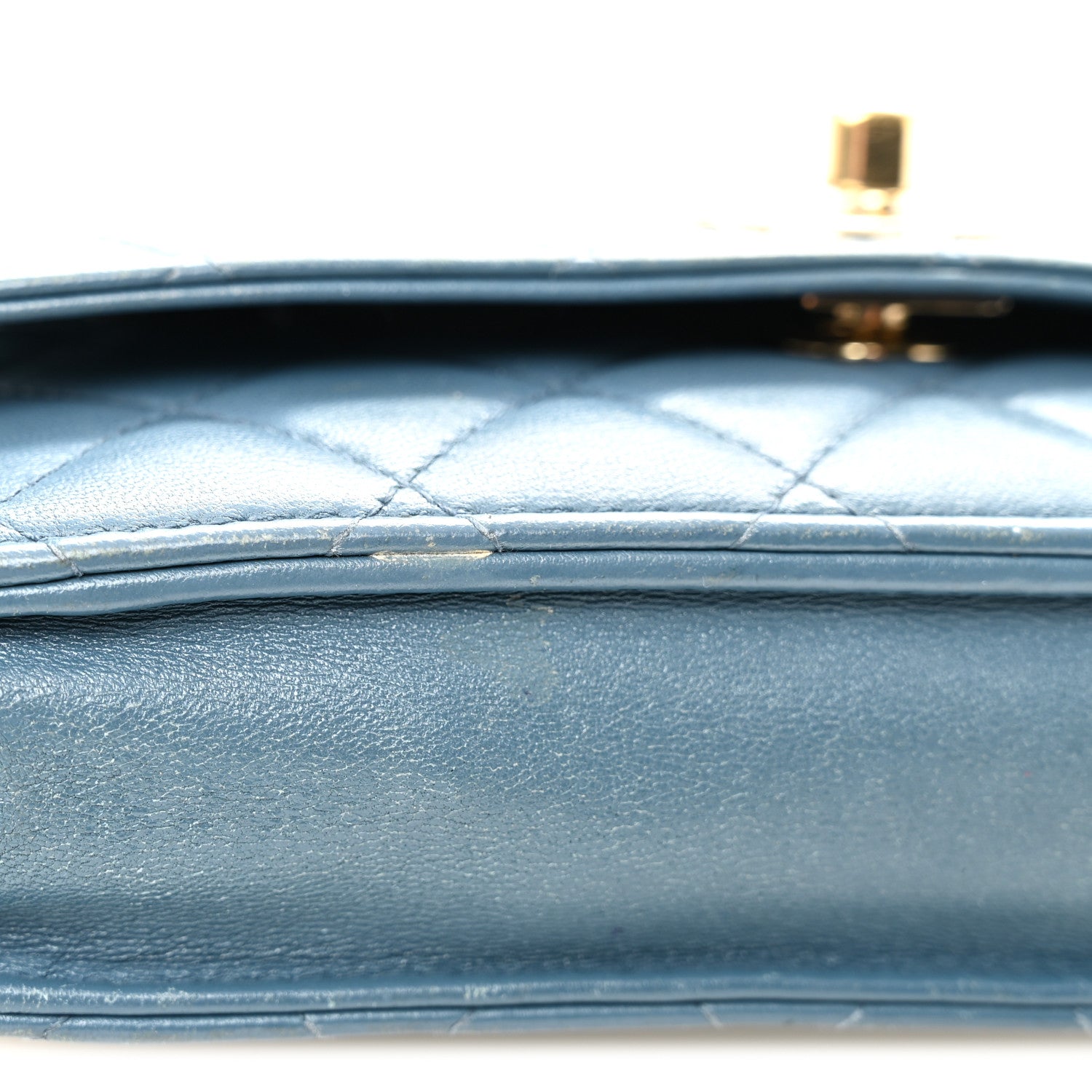Chanel Lambskin Quilted Trendy CC Wallet On Chain WOC Blue 12 of 12