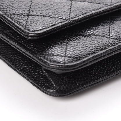 Chanel Caviar Quilted Wallet On Chain WOC Black 10 of 12