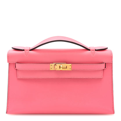 Hermes Swift Kelly Pochette Clutch Rose Azalee 1 of 11