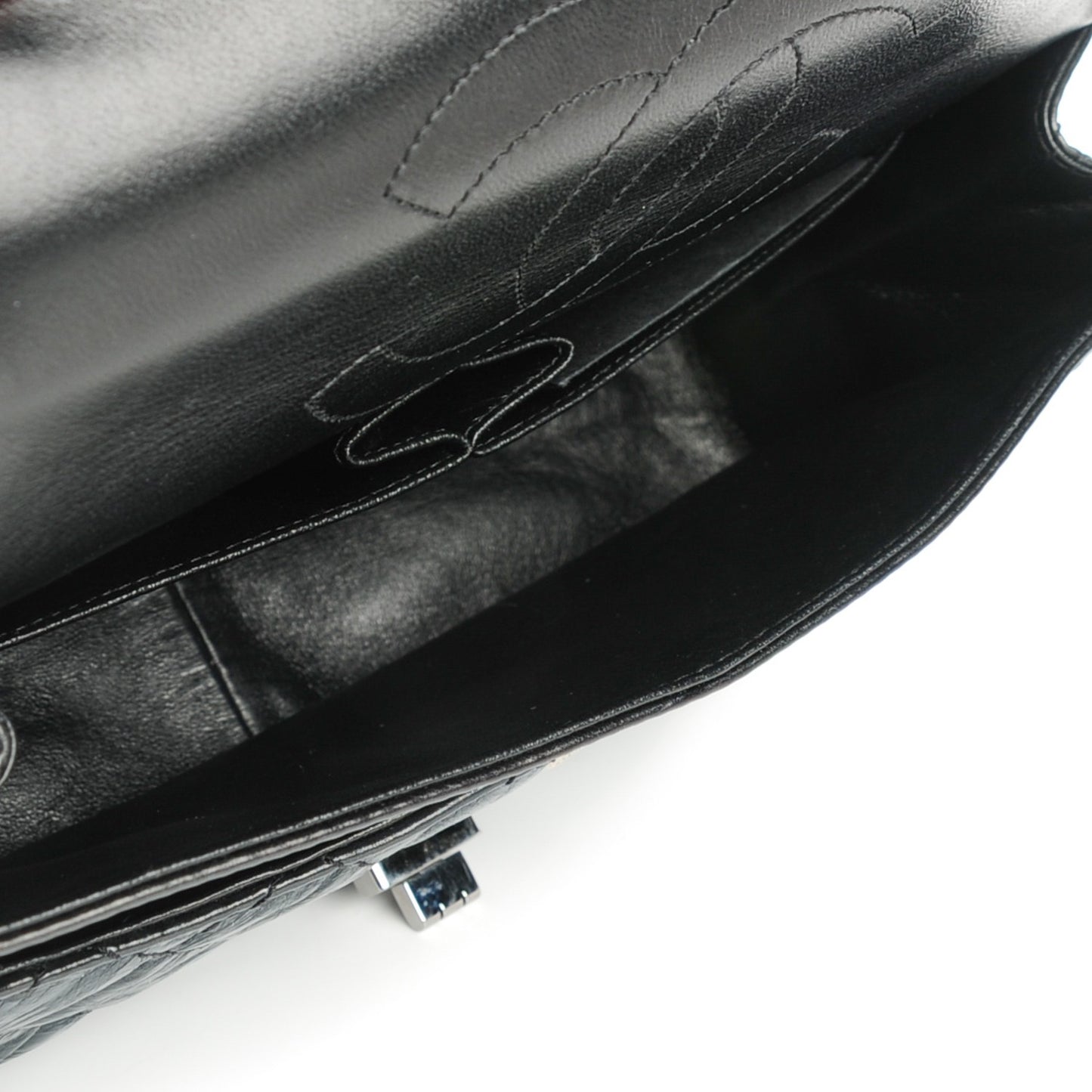 CHANELGlazed Calfskin Quilted 2.55 Reissue 226 Flap Black