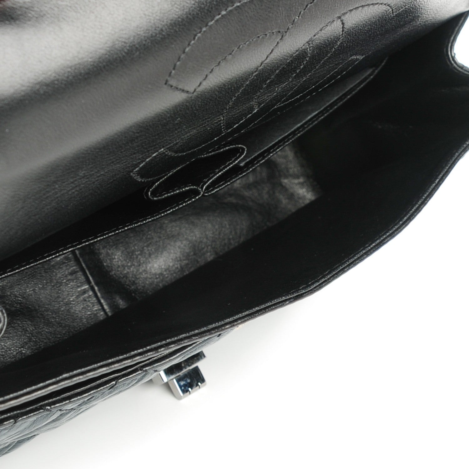 Chanel CHANELGlazed Calfskin Quilted 2.55 Reissue 226 Flap Black 8 of 9