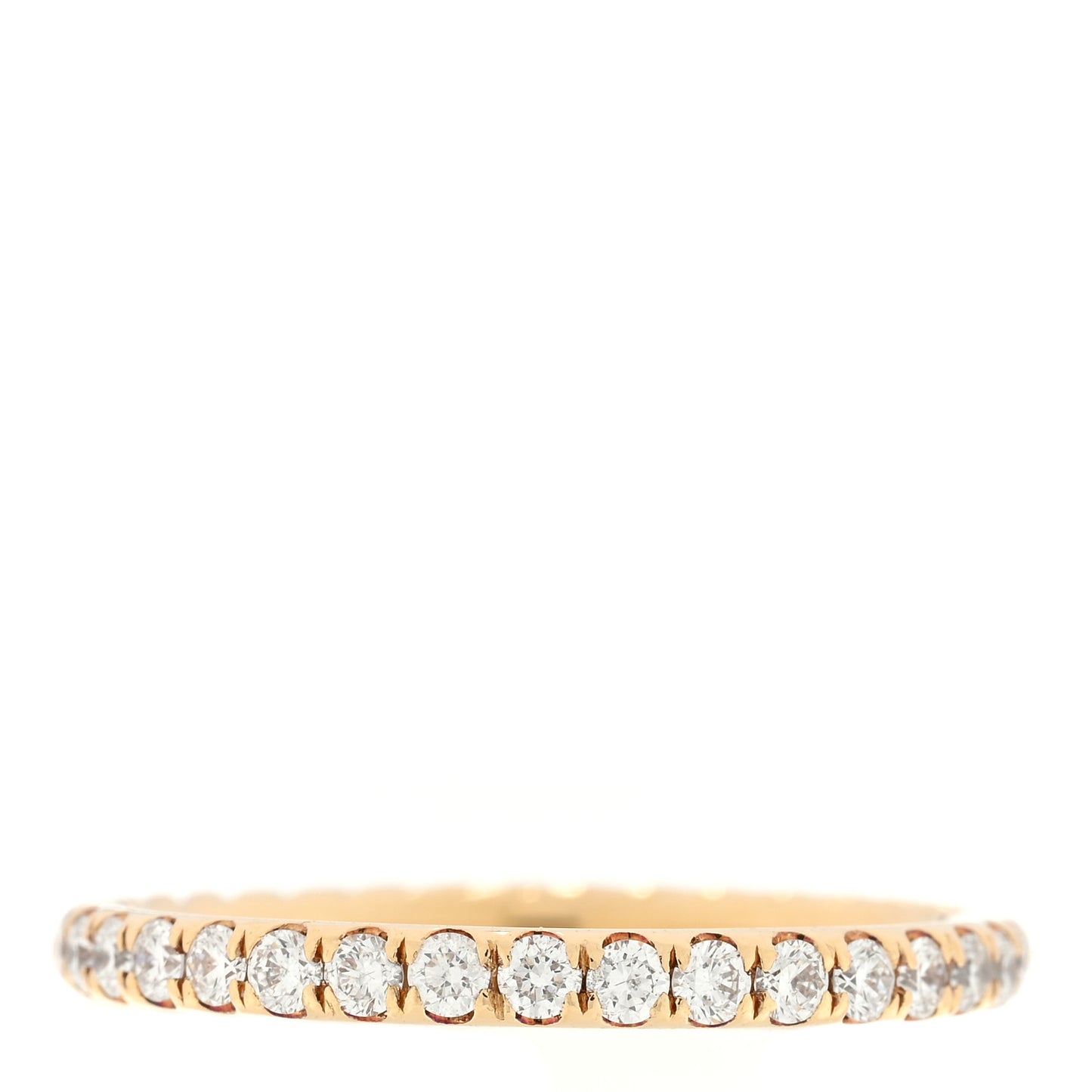 18K Yellow Gold Diamond 2mm Cable Collectibles Band Ring 54 7