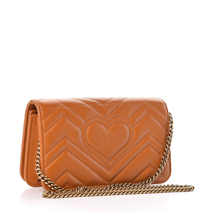 Gucci Calfskin Matelasse GG Marmont Mini Bag Cognac 3 of 11