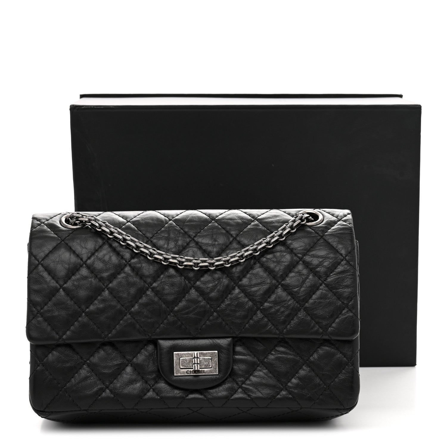 Chanel Aged Calfskin Quilted 2.55 Reissue 225 Flap Black 11 of 11