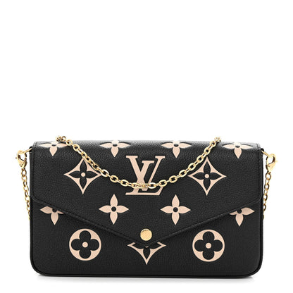 Louis Vuitton Empreinte Monogram Giant Felicie Pochette Black Beige 3 of 14