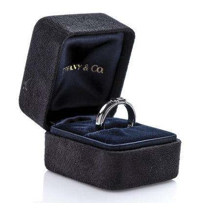 Tiffany 18K White Gold Blue Sapphire Stacking Ring 53 6.5 7 of 7