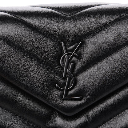 Saint Laurent Calfskin Y Quilted Monogram Toy Loulou Crossbody Bag Black 7 of 7