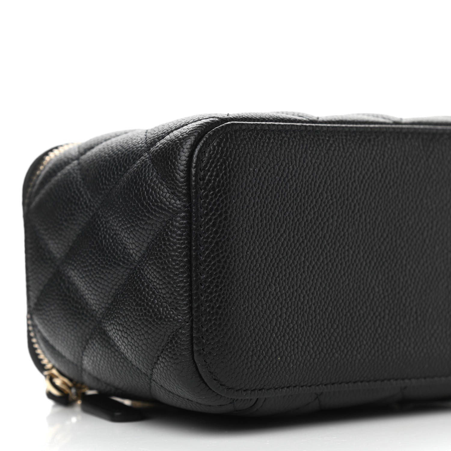 Chanel Caviar Quilted Small Tiny CC Vanity Case With Chain Black 10 of 12
