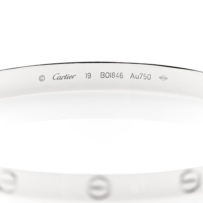 Cartier 18K White Gold LOVE Bracelet 19 3 of 6