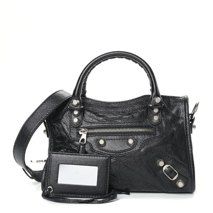 Balenciaga Agneau Giant 12 Silver Hardware Mini City Black 1 of 9