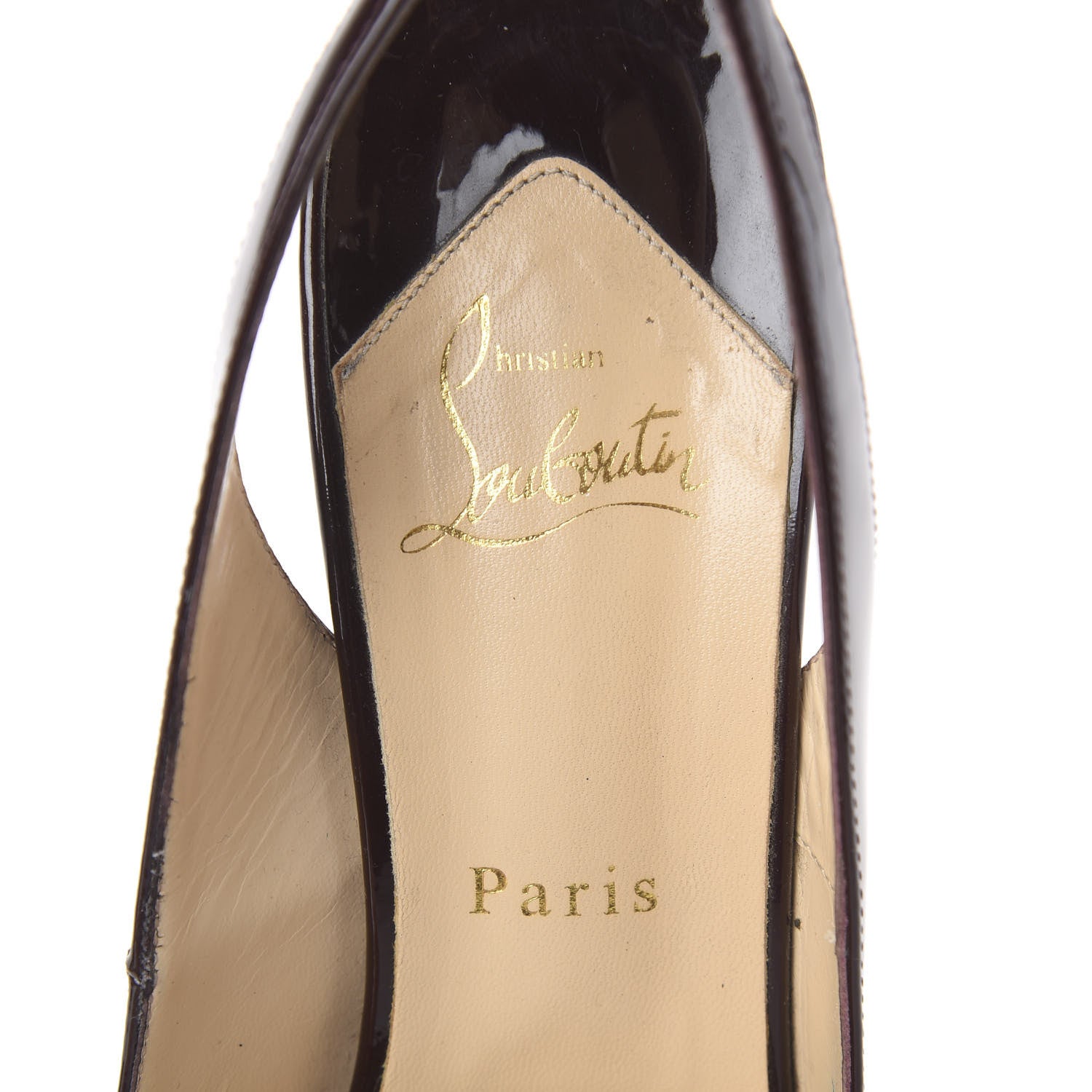 Christian Louboutin Patent No Prive 120 Pumps 40 Burgundy 5 of 7