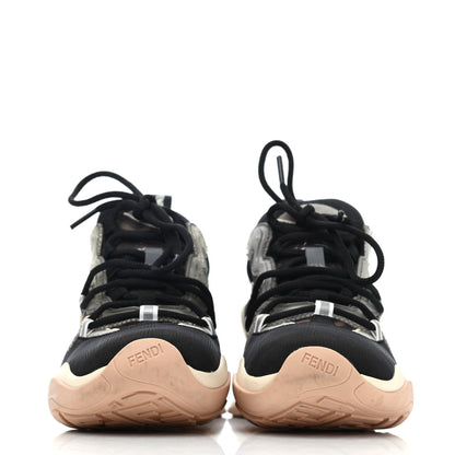 Fendi Mesh FF Womens FFluid Low Top Sneakers 36 Tobacco Black Skin 2 of 4