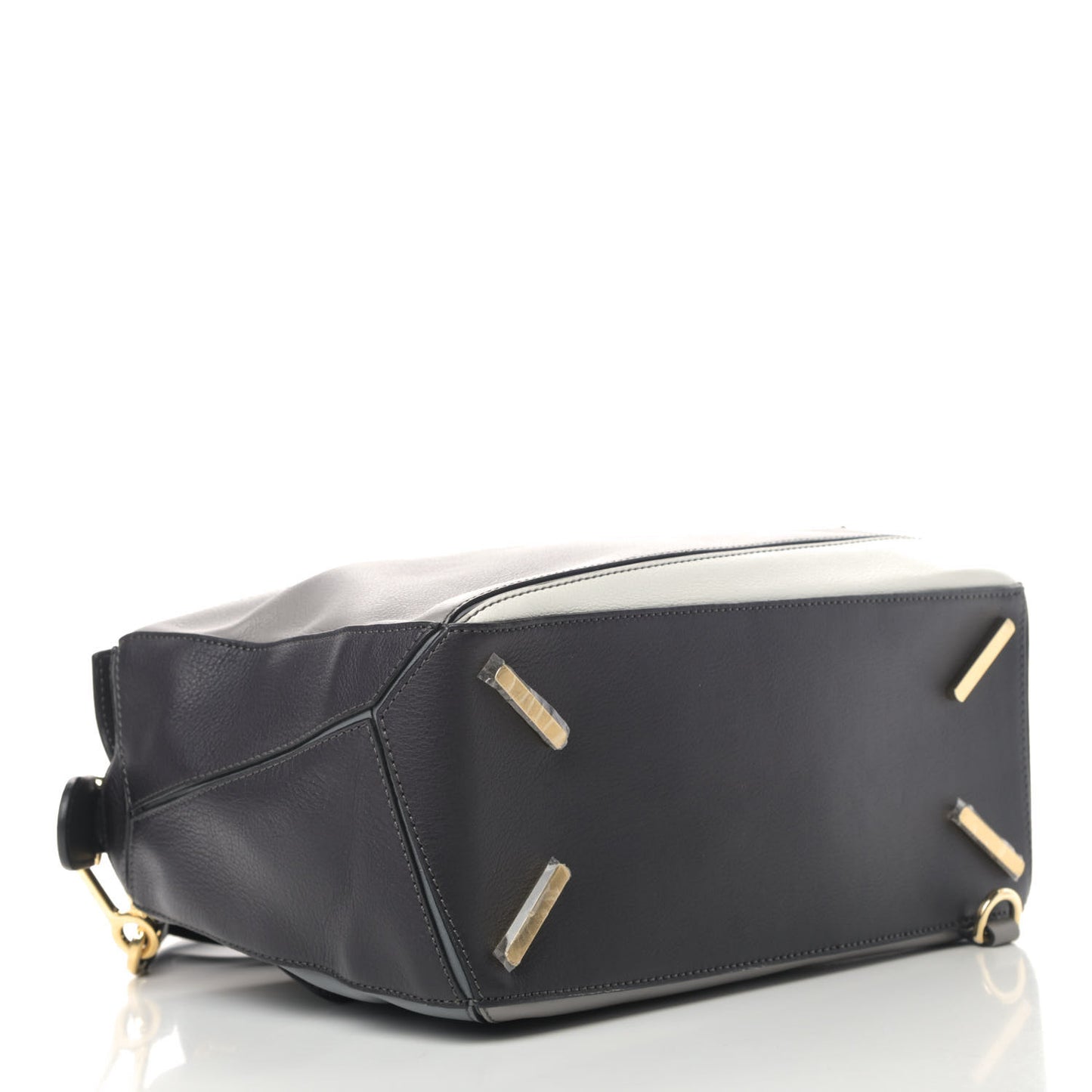 Calfskin Medium Puzzle Bag Grey Multitone