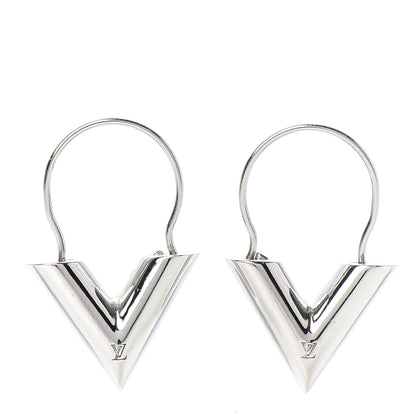 Louis Vuitton Essential V Hoop Earrings Silver 1 of 4