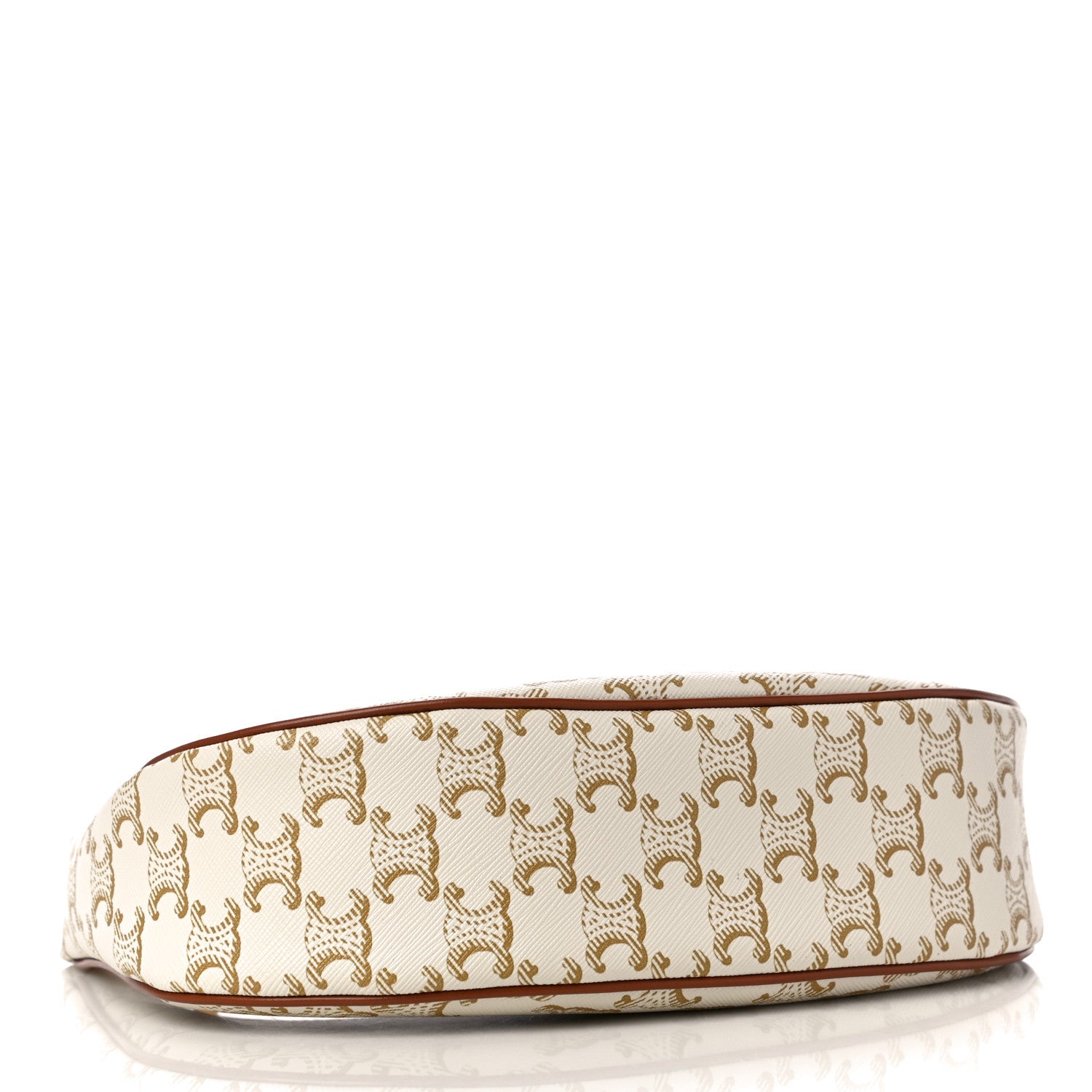 Celine Canvas Calfskin Ava Triomphe Shoulder Bag White 3 of 8