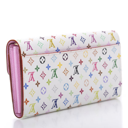 Louis Vuitton Monogram Multicolor Sarah Wallet NM White Litchi 3 of 7