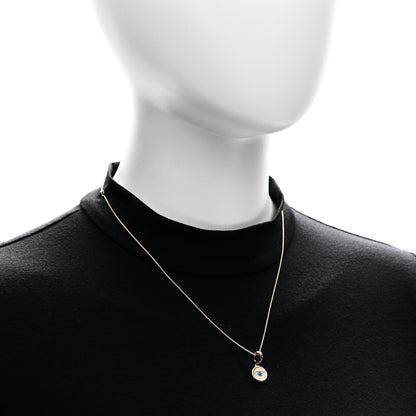 David Yurman 18K Yellow Gold Emerald Diamond Evil Eye Necklace 2 of 5