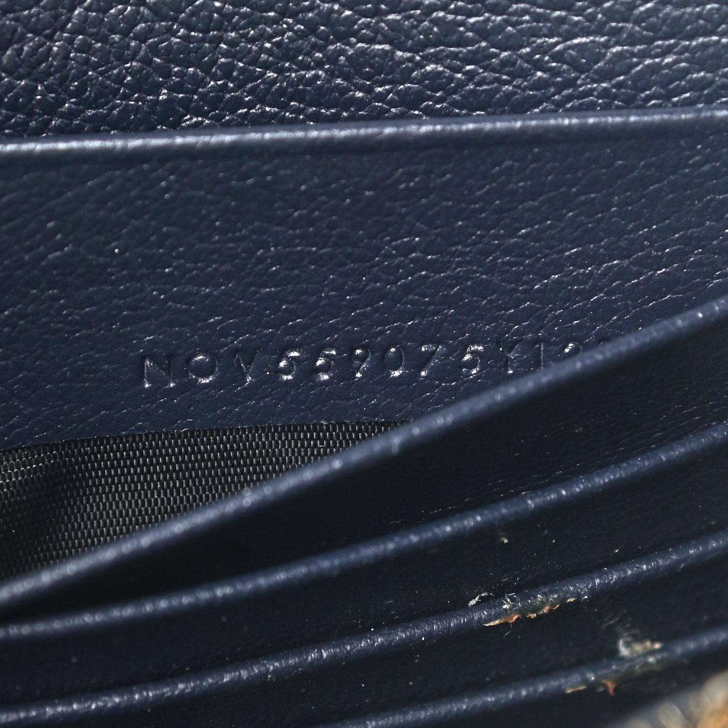 Calfskin Monogram Belle de Jour Chain Clutch Navy