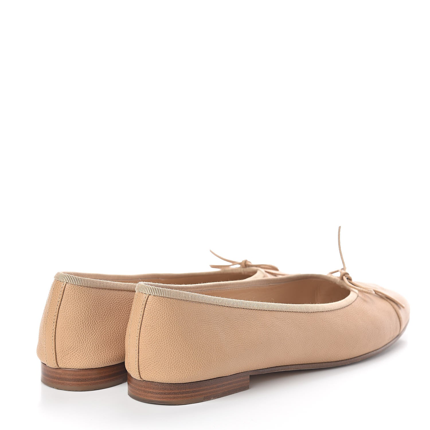 Chanel Caviar CC Cap Toe Ballerina Flats 41 Beige 4 of 7