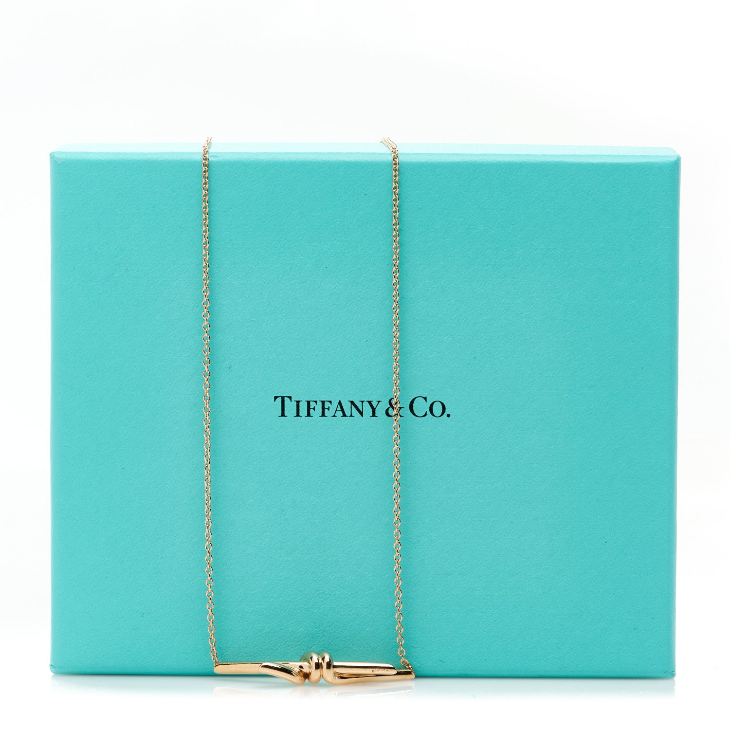 Tiffany 18K Rose Gold Knot Necklace 7 of 7