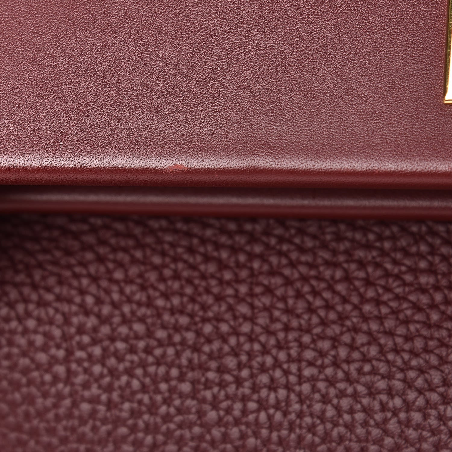 Hermes Togo Sombrero 24/24 29 Bordeaux Rouge H 9 of 15
