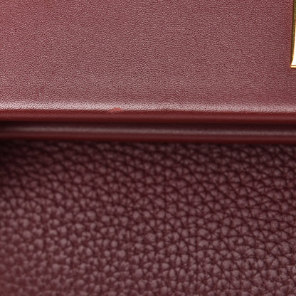 Hermes Togo Sombrero 24/24 29 Bordeaux Rouge H 9 of 15